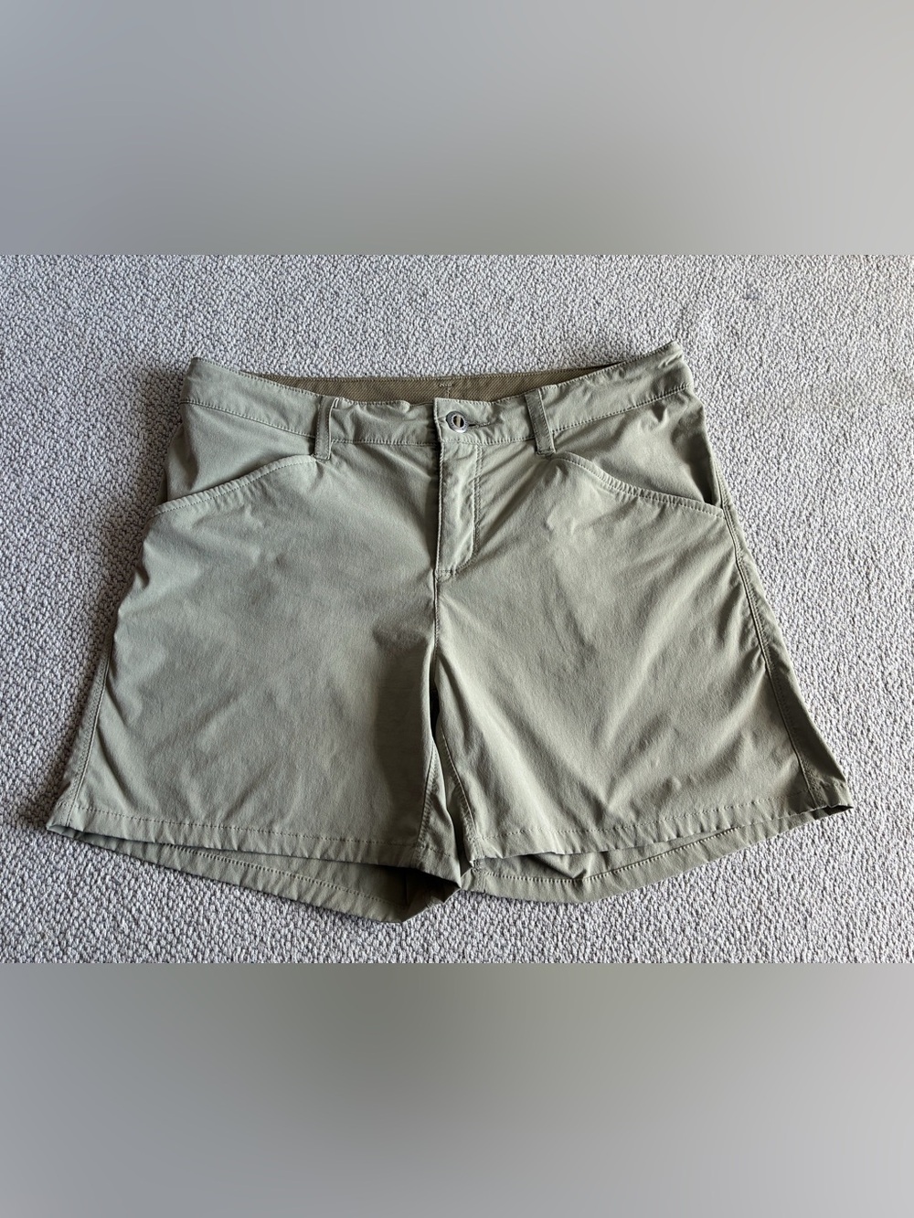 Patagonia Women's Shorts in Light Olive Green